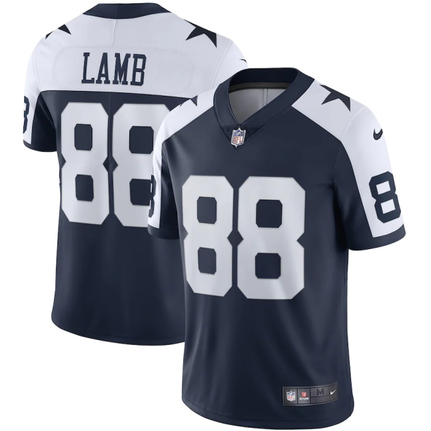 mens nike ceedee lamb navy dallas cowboys alternate vapor limited jersey